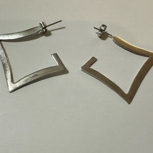 Silver Geometric Earrings